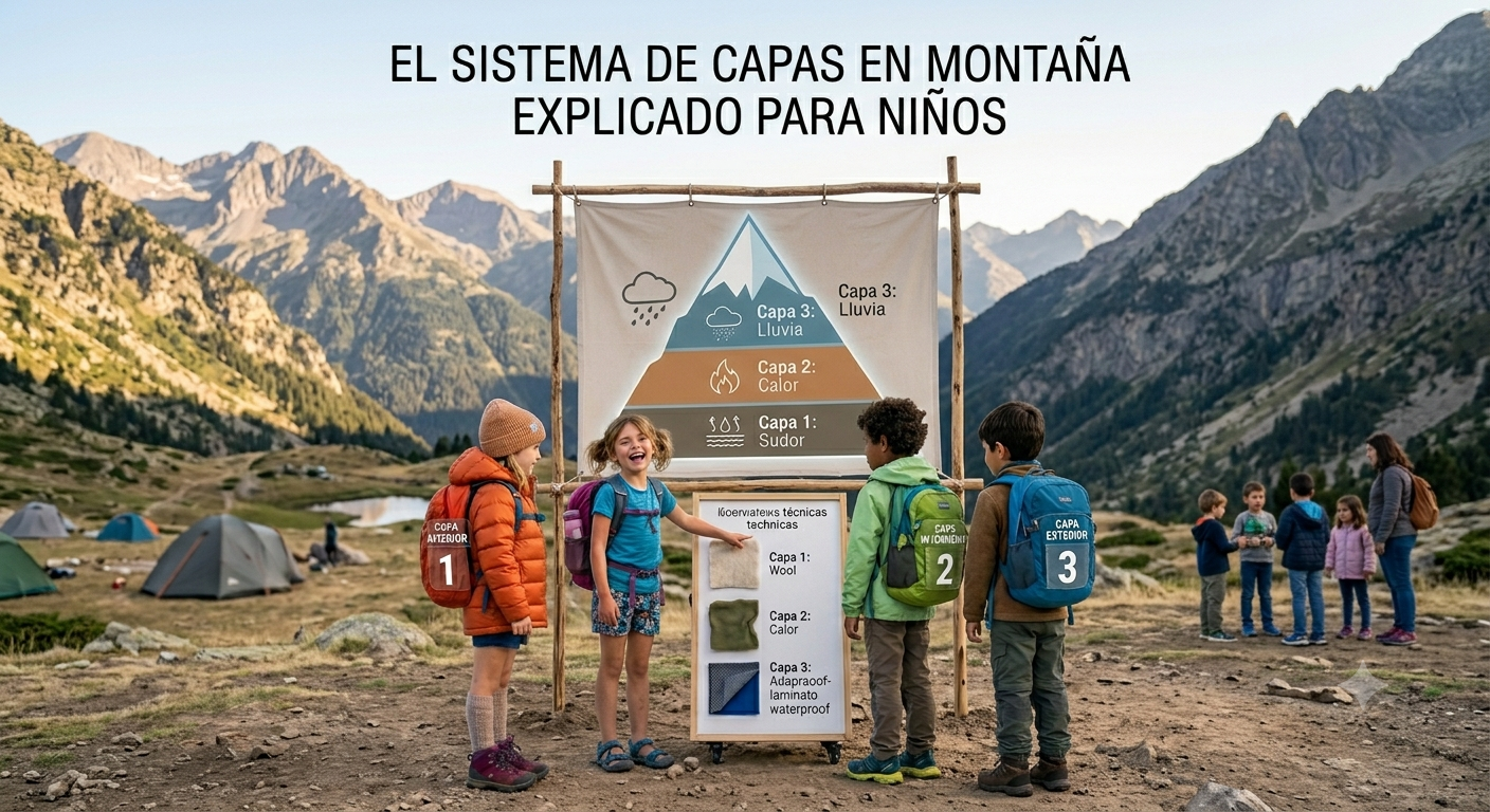 El sistema de capas en montaña explicado para niños